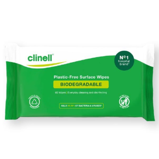 Clinell Universal Wipes Plastic Free Biodegradable (60)